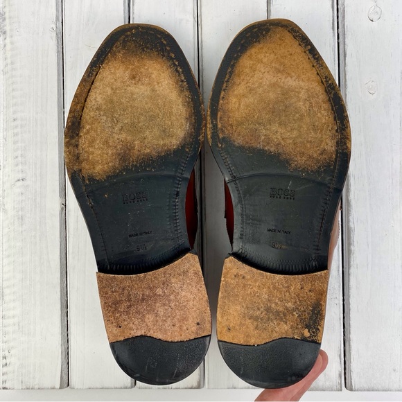 Hugo Boss Men's Brown Loafers, UK 9.5/US 11, Leather, Made in Italy - Picture 8 of 11